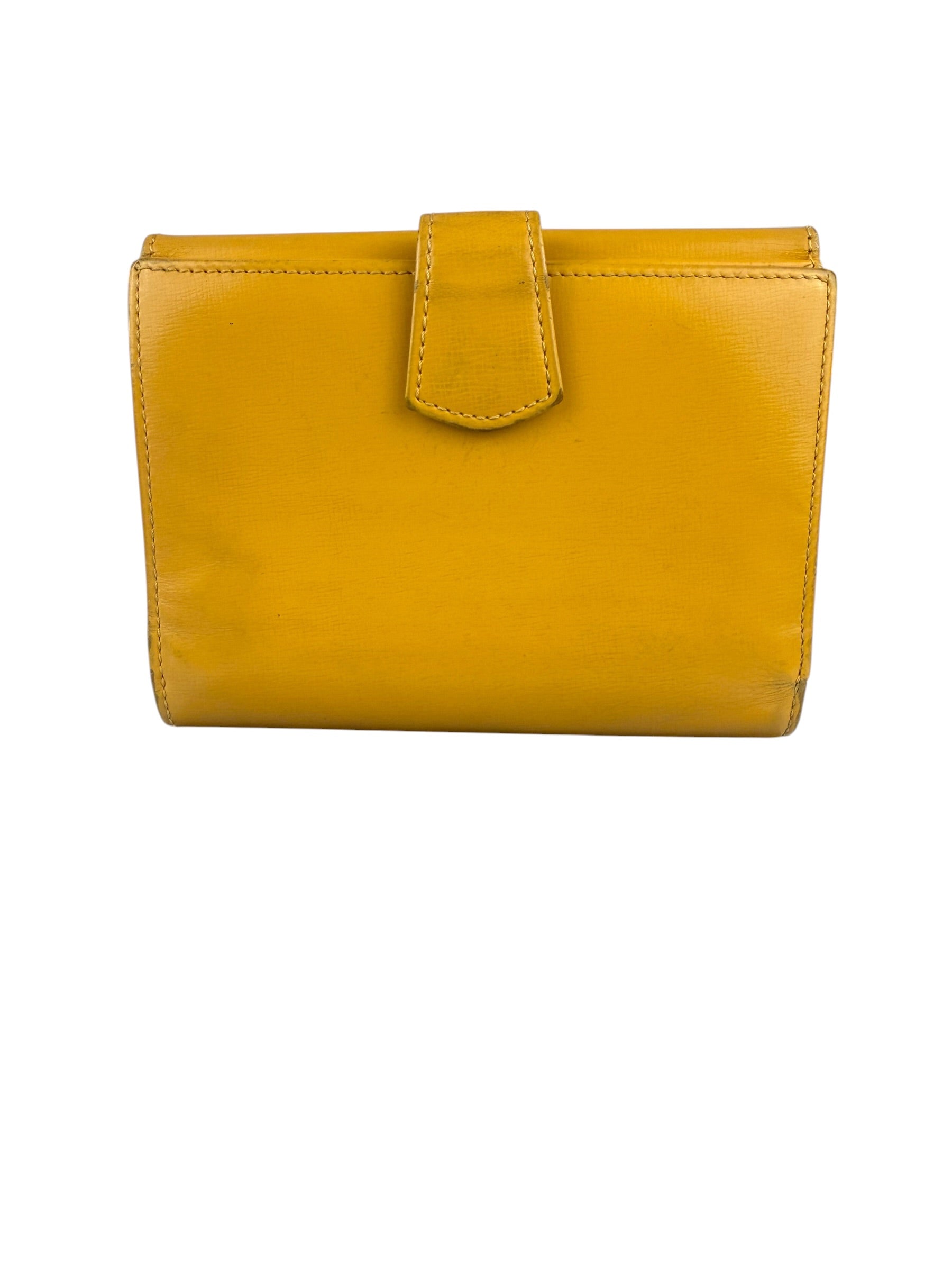 Loewe Vintage Yellow Leather Bifold Wallet