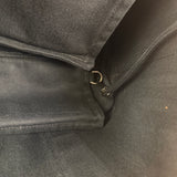 Hermes Black Canvas Leather Valparaiso Handbag