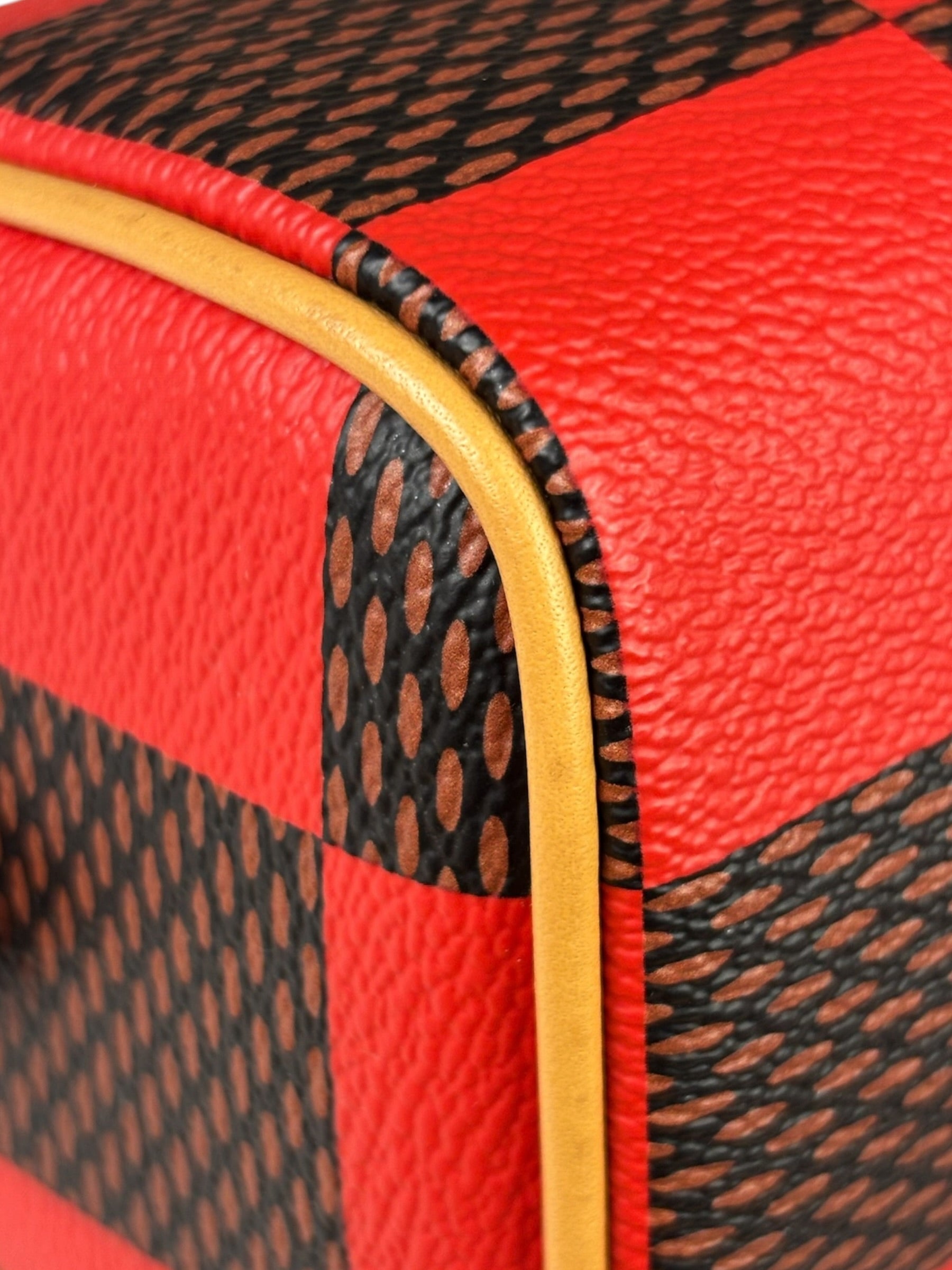 Louis Vuitton Red Pop Damier Nano Speedy Bandouliere Two-Way Bag