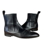 Gucci Black Imprime Pattern Leather Chelsea Boot