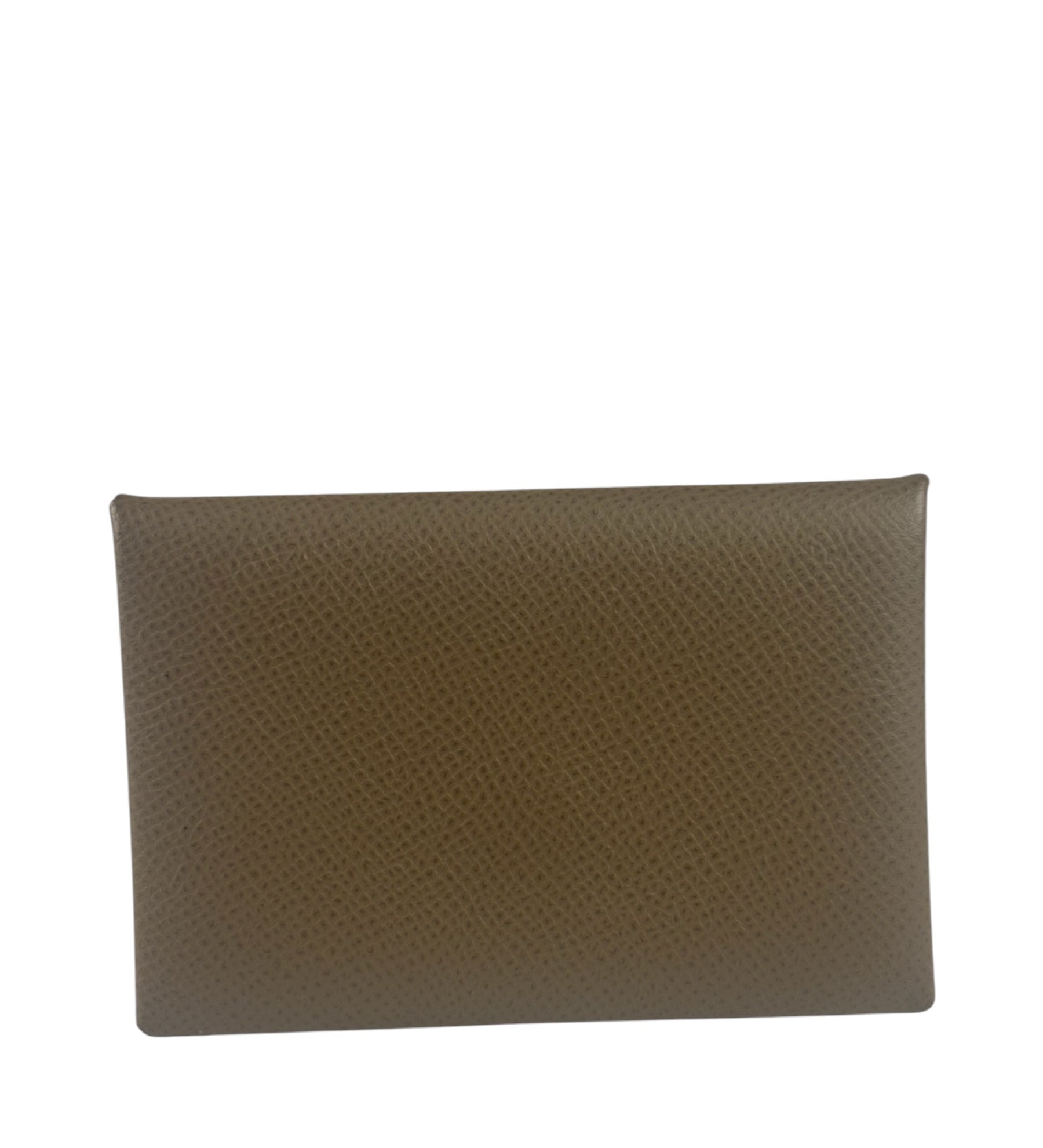 Hermes Beige Leather Calvi Coin Holder