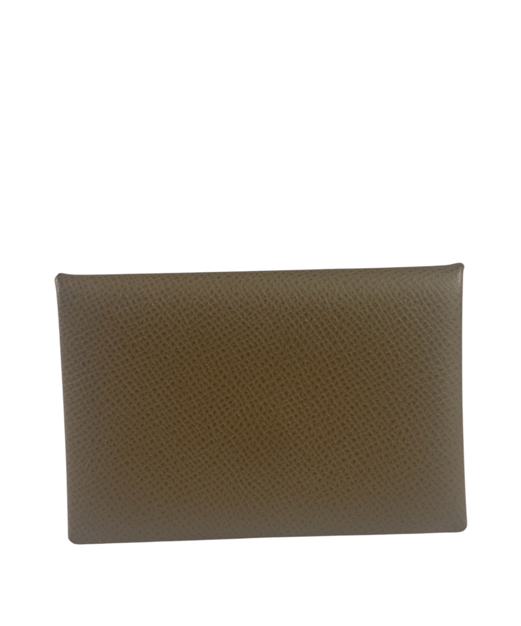 Hermes Beige Leather Calvi Coin Holder