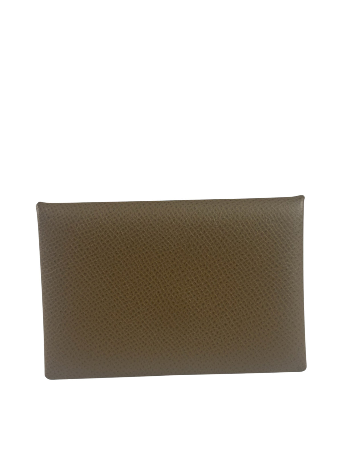 Hermes Beige Leather Calvi Coin Holder