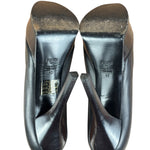 Fendi Black nappa Leather Platform Pumps Fendista Heels