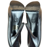 Fendi Black nappa Leather Platform Pumps Fendista Heels