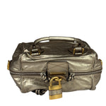 Chloe Metallic Gold Leather Paddington Handbag