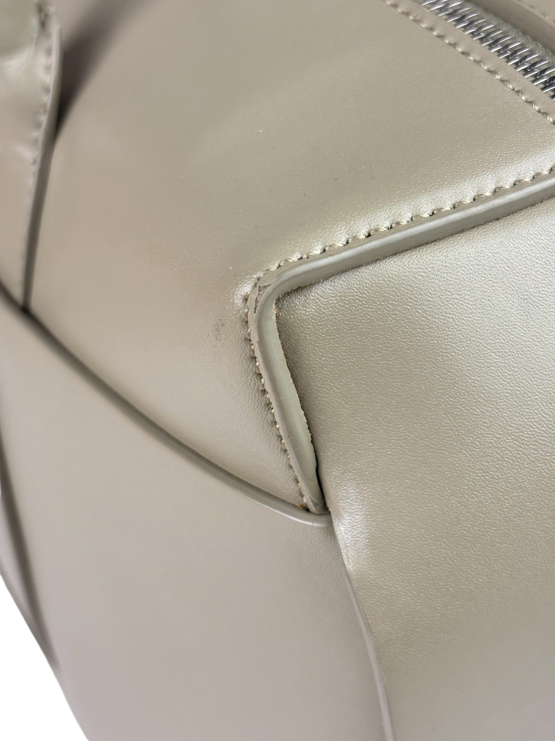 Bottega Veneta Olive Green Leather Intrecciato Arco Two-Way Bag