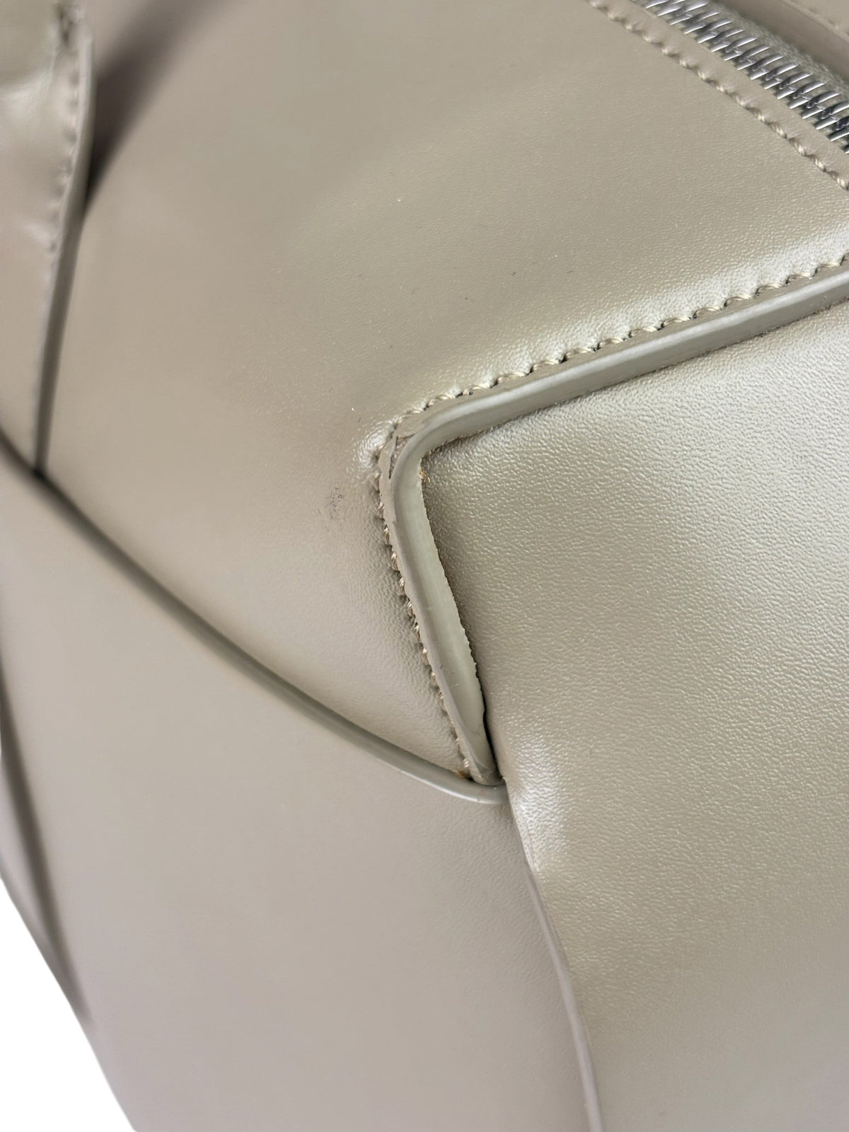 Bottega Veneta Olive Green Leather Intrecciato Arco Two-Way Bag