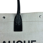 Saint Laurent Beige Canvas Rive Gauche Tote Bag
