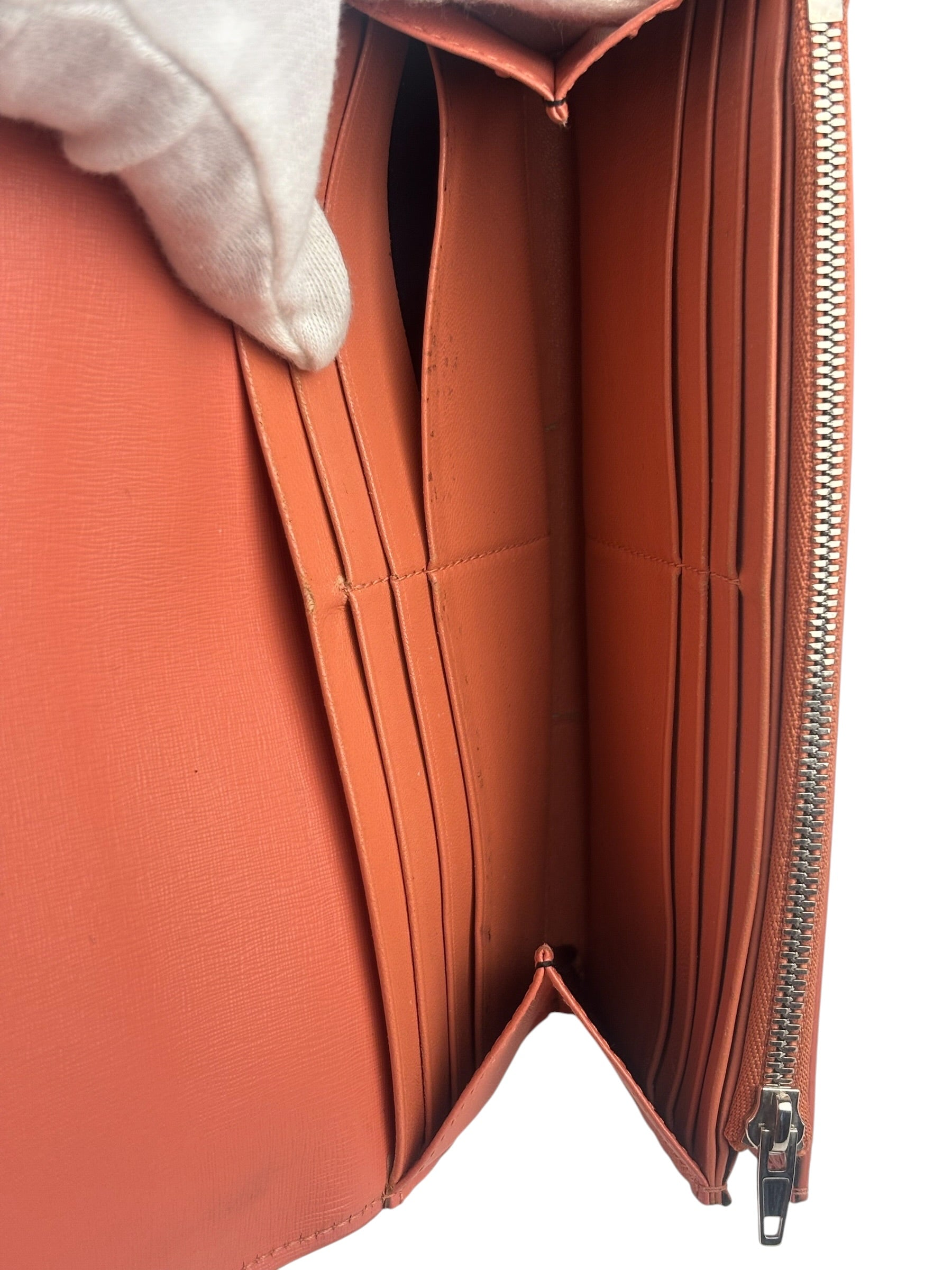 Balenciaga Salmon Pink Leather Essential Money Flap Wallet