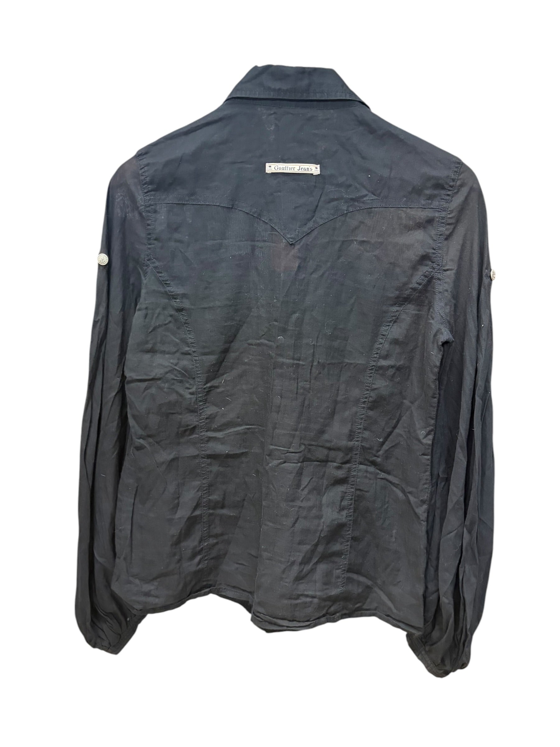 Jean Paul Gaultier Black Long-Sleeve Casual Shirt