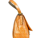Fendi Orange Vinyl Mamma Baguette