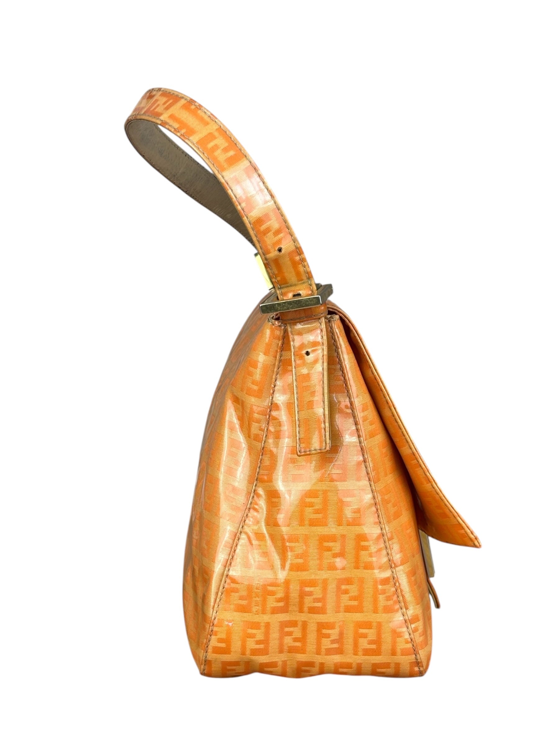 Fendi Orange Vinyl Mamma Baguette