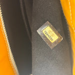 Chanel Vintage Yellow Leather Chocolate Bar Patent Tote Bag 2002