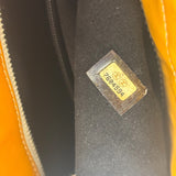 Chanel Vintage Yellow Leather Chocolate Bar Patent Tote Bag 2002