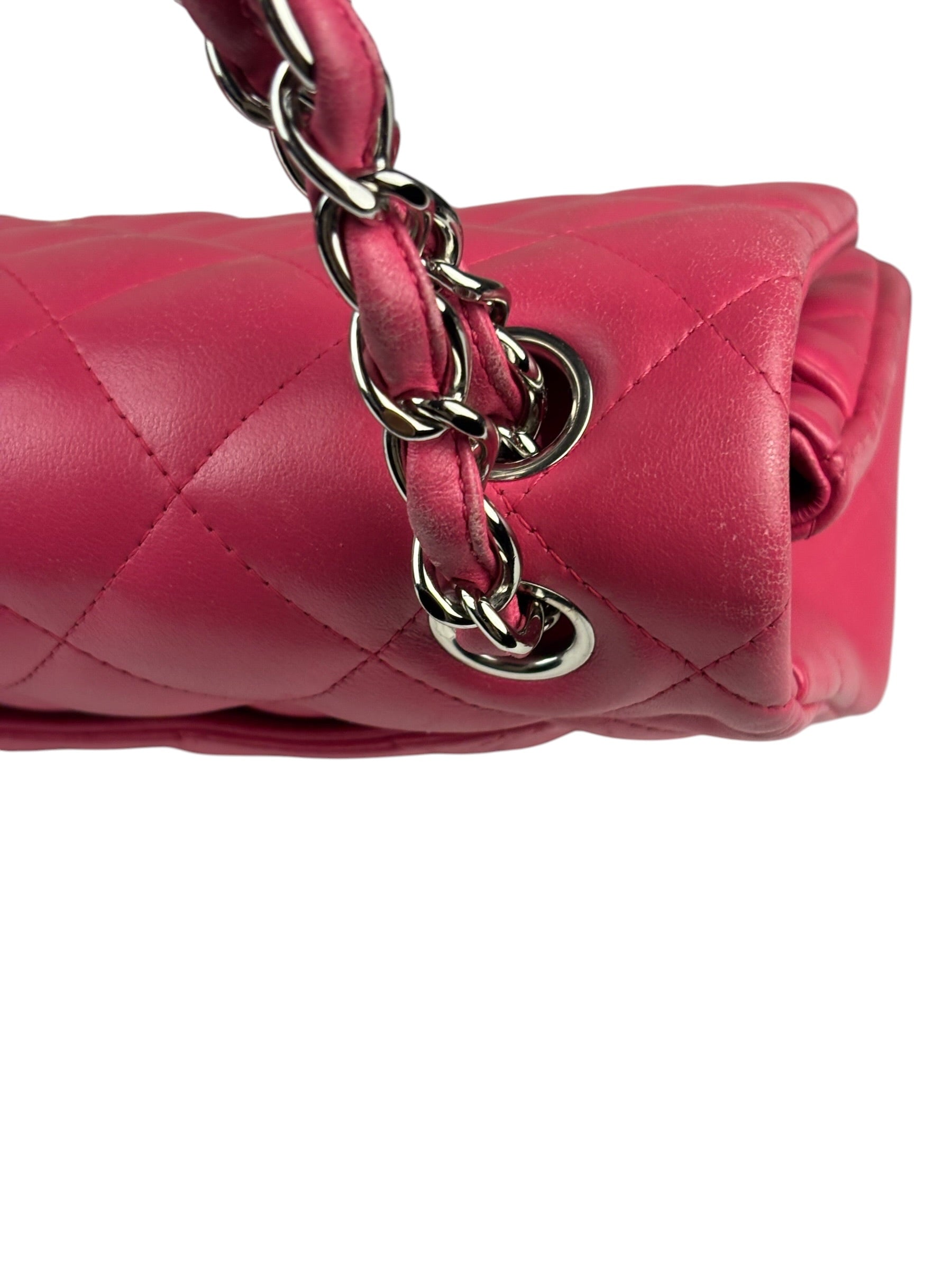 Chanel Pink Quilted Lambskin Jumbo Double Flap Bag 2014