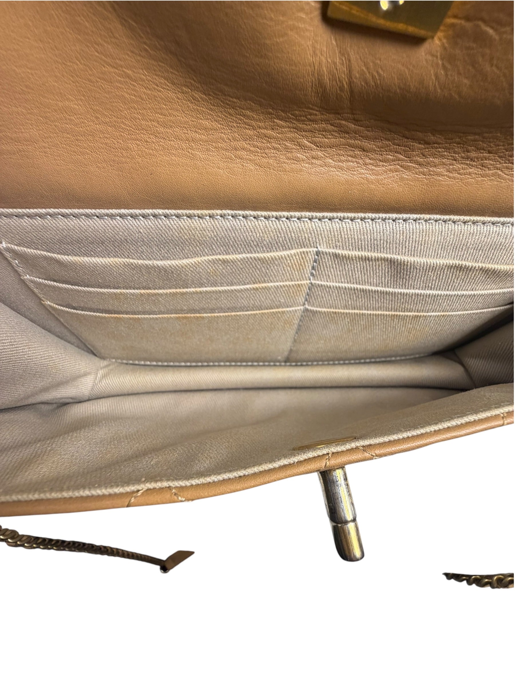 Chanel Brown Lambskin Front Pocket Shoulder Bag 2011