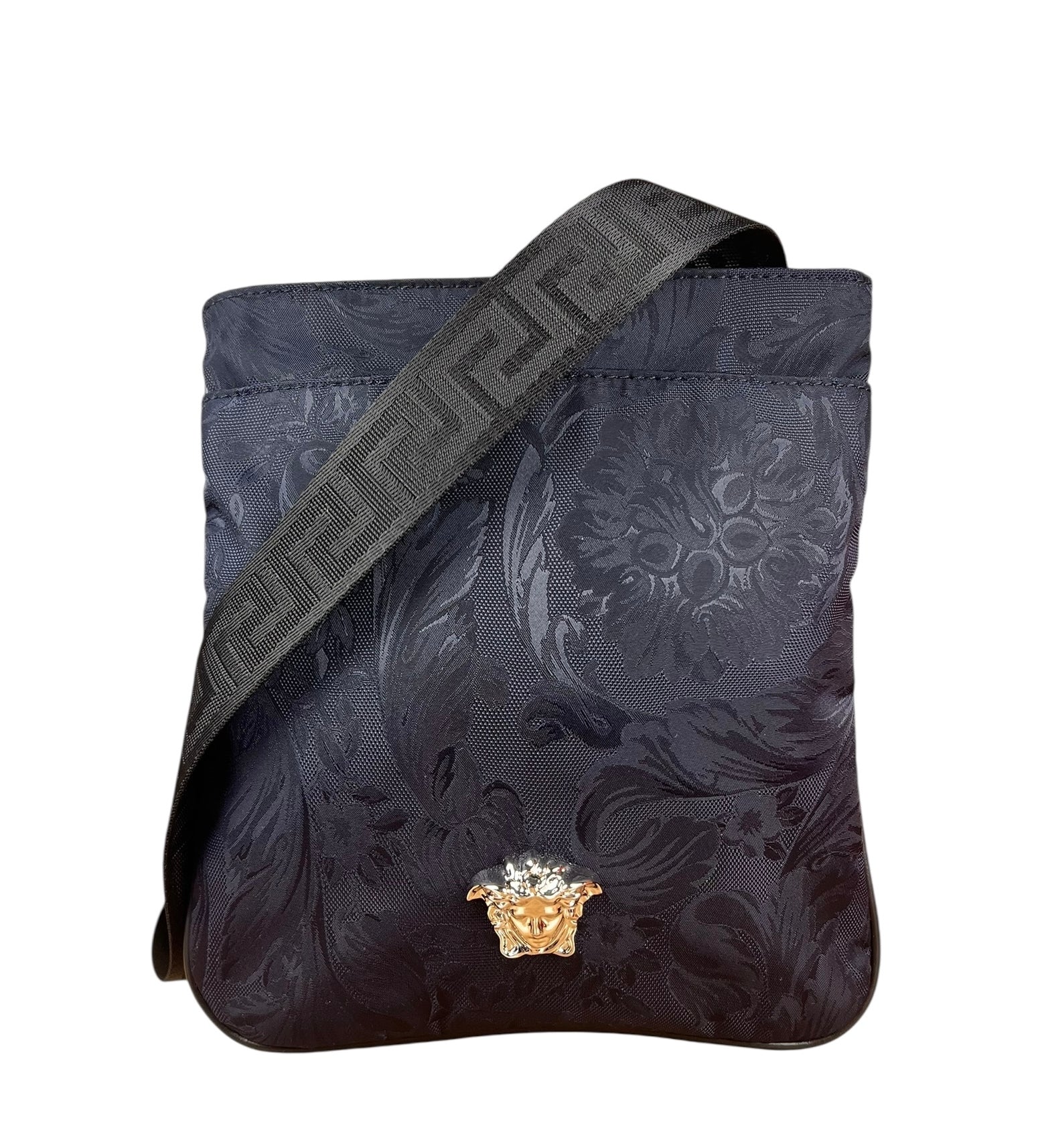 Versace La Medusa Navy Crossbody Bag