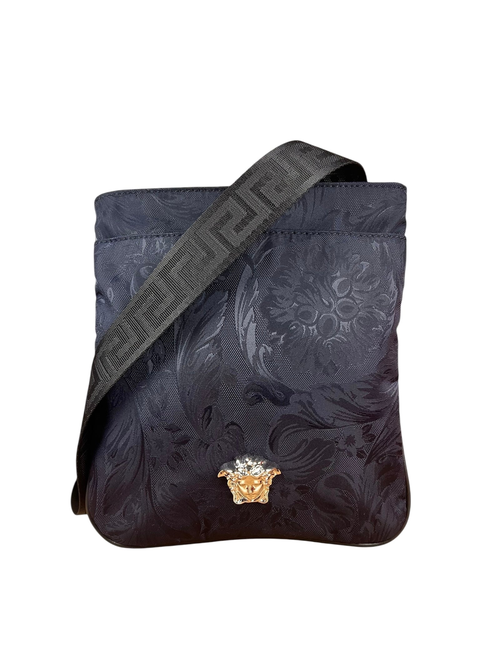 Versace La Medusa Navy Crossbody Bag