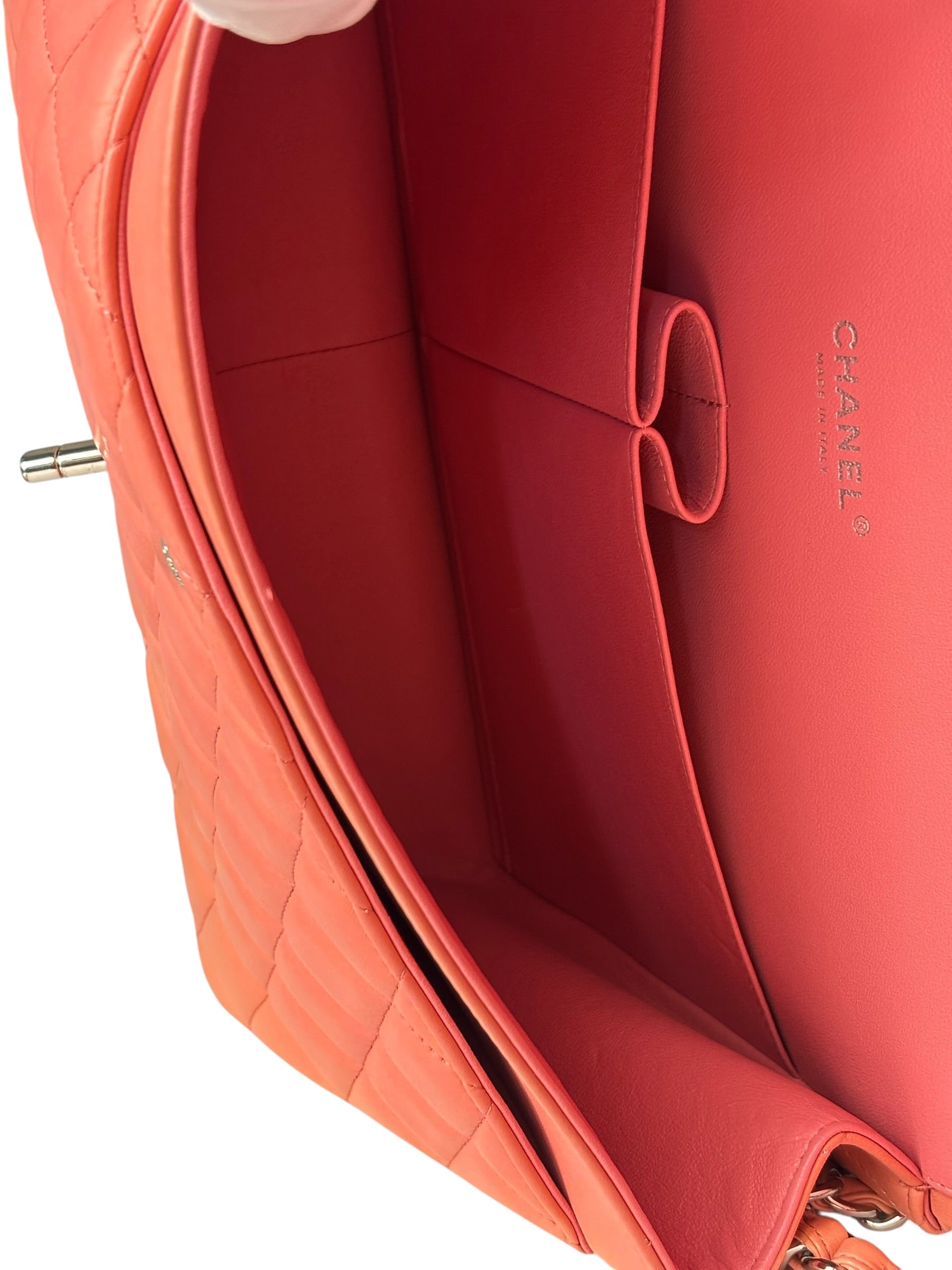 Chanel Pink Quilted Lambskin Classic Large Double Flap Bag 2012