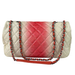 Chanel Quilted Caviar Ivory/Pink Ombre Jumbo Flap 2013