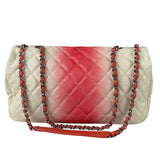 Chanel Quilted Caviar Ivory/Pink Ombre Jumbo Flap 2013
