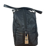 Prada Vintage Black Nylon/Patent Shoulder Bag