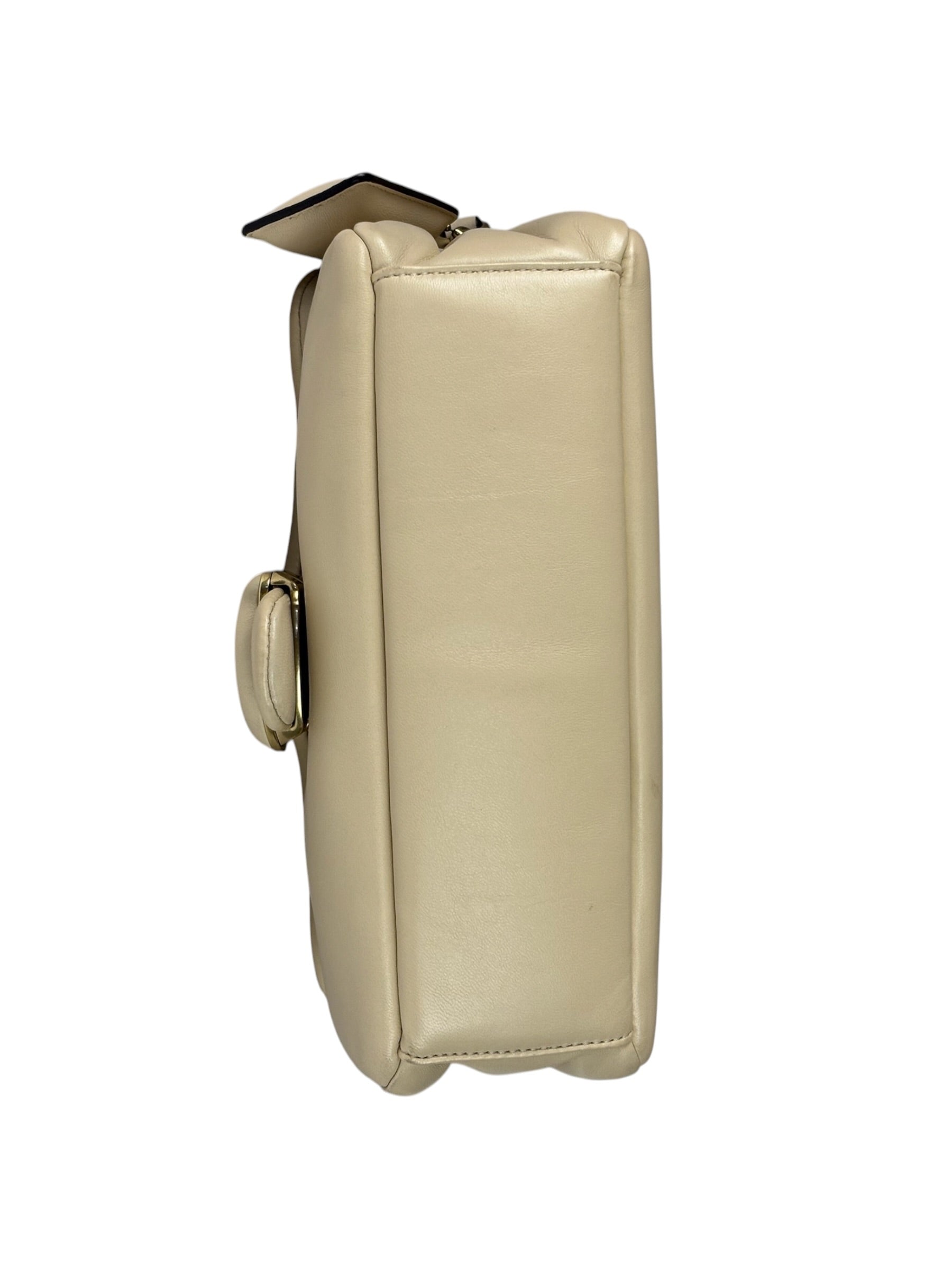 Coach Beige Leather Pillow Tabby 26 Shoulder Bag