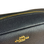 Coach Cosmetic Pouch Navy Blue Pebbled Leather