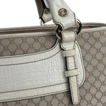 Celine Beige Leather Trim Macadam Boogie Tote