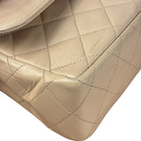 Chanel Beige Quilted CC Vintage Double Flap Bag 90s