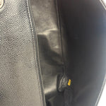 Chanel Black Caviar Quilted Flap Large Flap Bag 2006