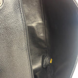 Chanel Black Caviar Quilted Flap Large Flap Bag 2006
