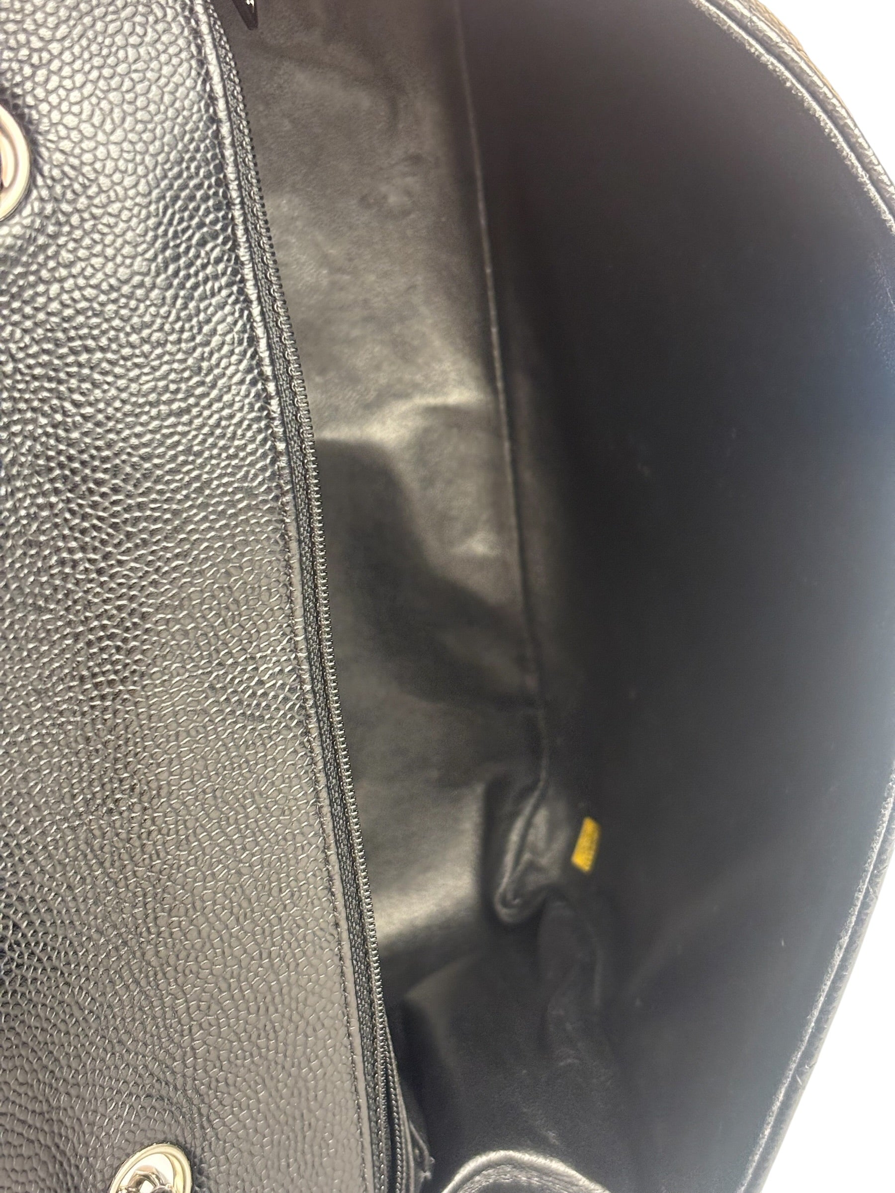 Chanel Black Caviar Quilted Flap Large Flap Bag 2006