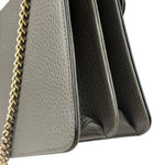 Gucci Grey Calfskin Interlocking Small G Shoulder Bag