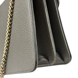 Gucci Grey Calfskin Interlocking Small G Shoulder Bag