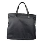 Fendi Vintage Black Nylon Leather Trim FF Roll Tote Bag