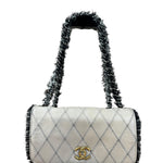 Chanel Tweedy Quilted Leather Fringe Flap Bag 2011