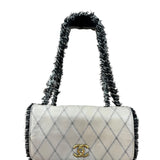 Chanel Tweedy Quilted Leather Fringe Flap Bag 2011