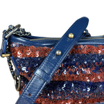 Chanel Gabrielle Small Sequin Hobo Bag Navy 2018