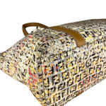 Fendi FF Floral Zucchino Shoulder Tote
