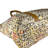 Fendi FF Floral Zucchino Shoulder Tote