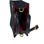Givenchy Black Leather Trim Mini Logo Printed Tote