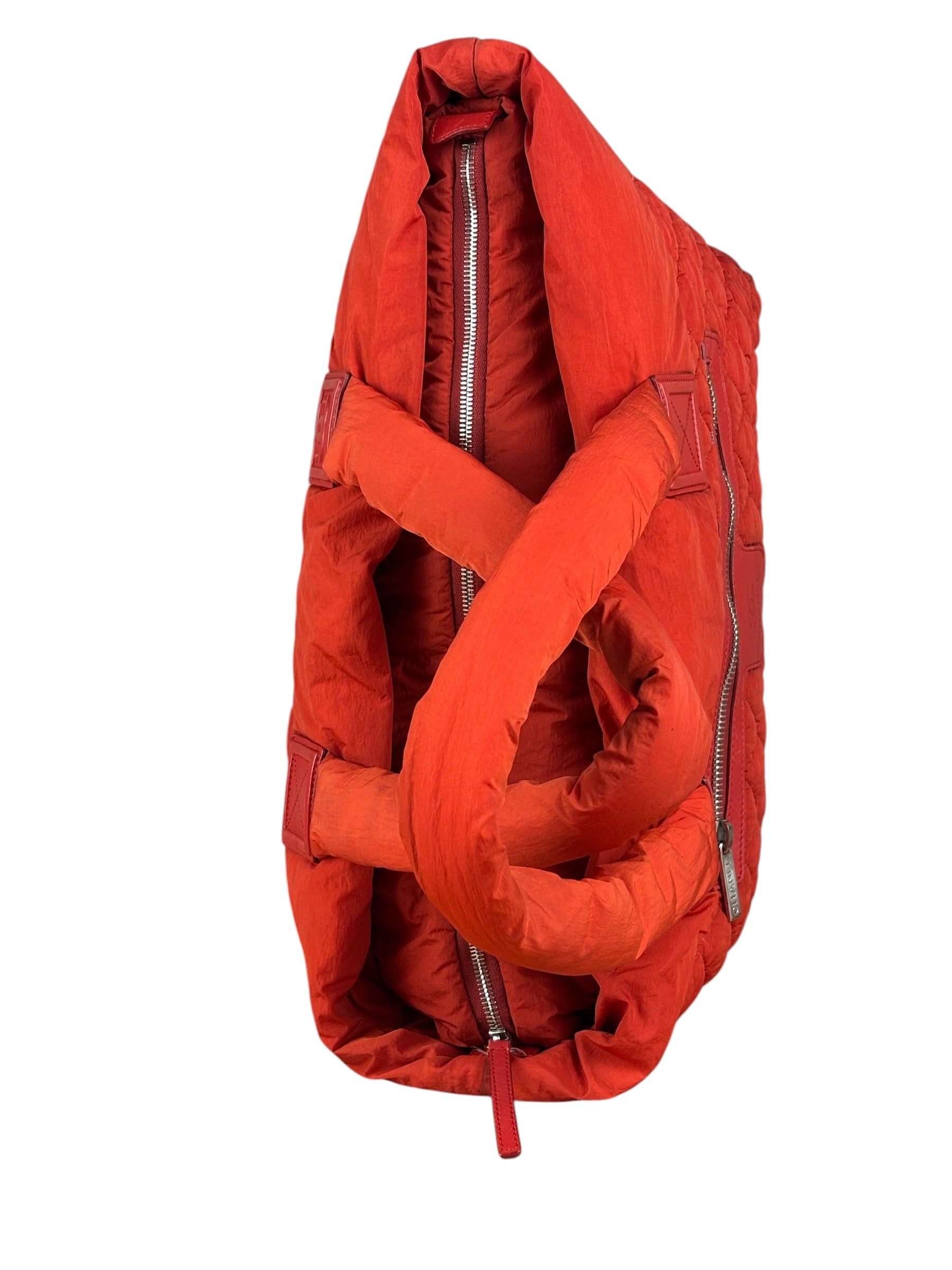 Chanel Red Nylon Coco Cocoon Tote Bag 2009
