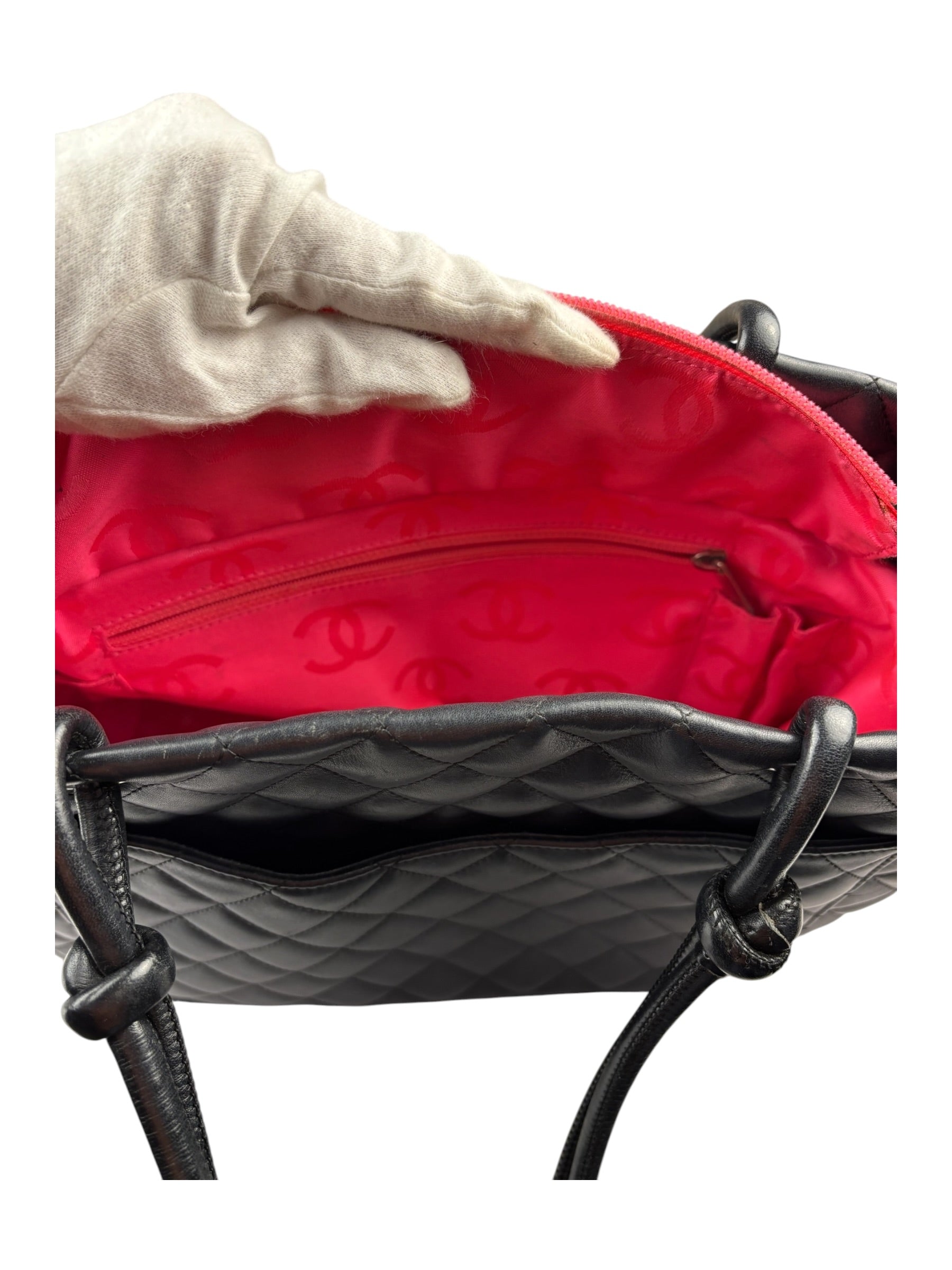 Chanel Black Quilted Calfskin Cambon Ligne Tote 2003