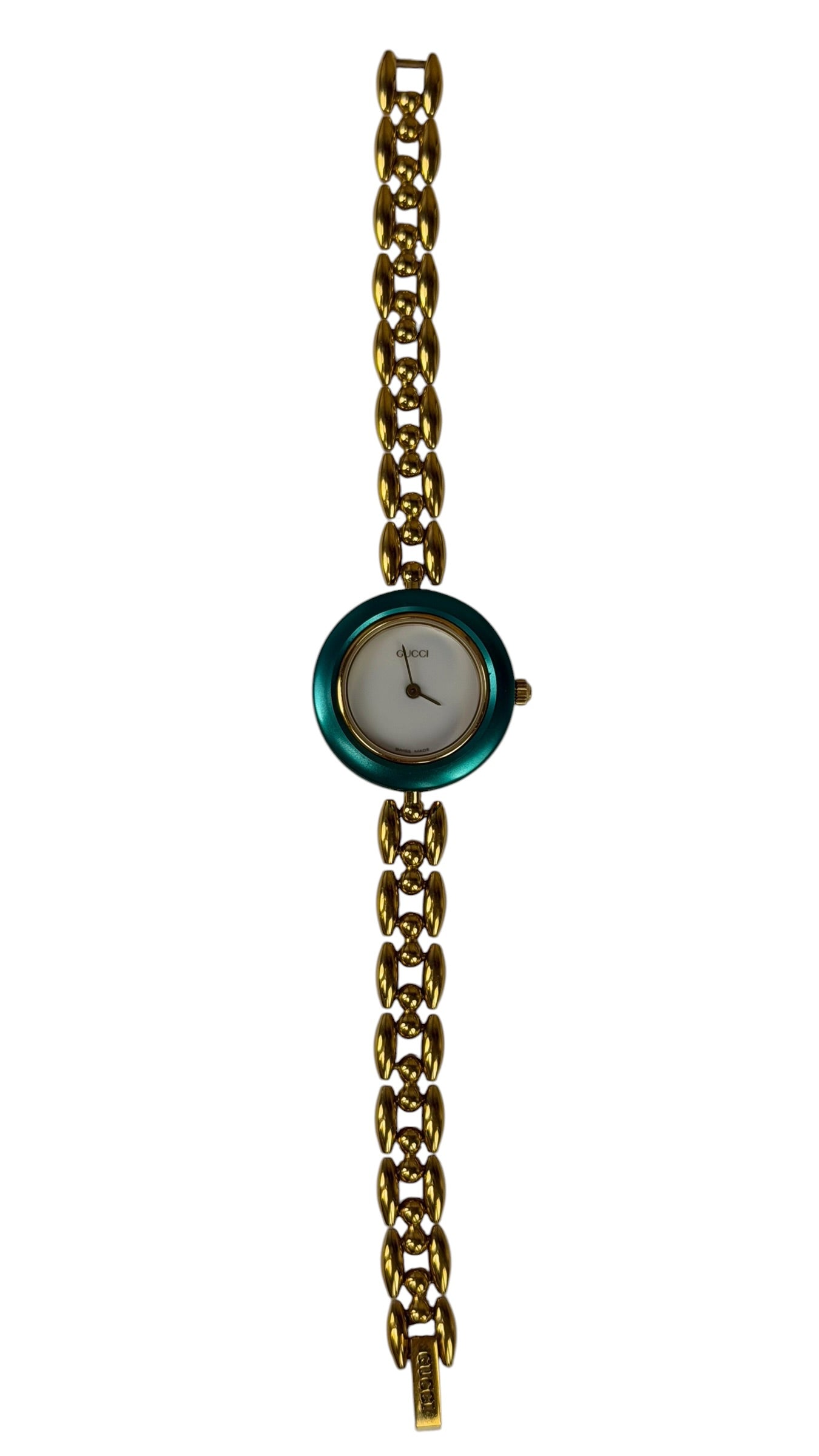 Gucci Interchangeable Bezel Gold Plated Link Band