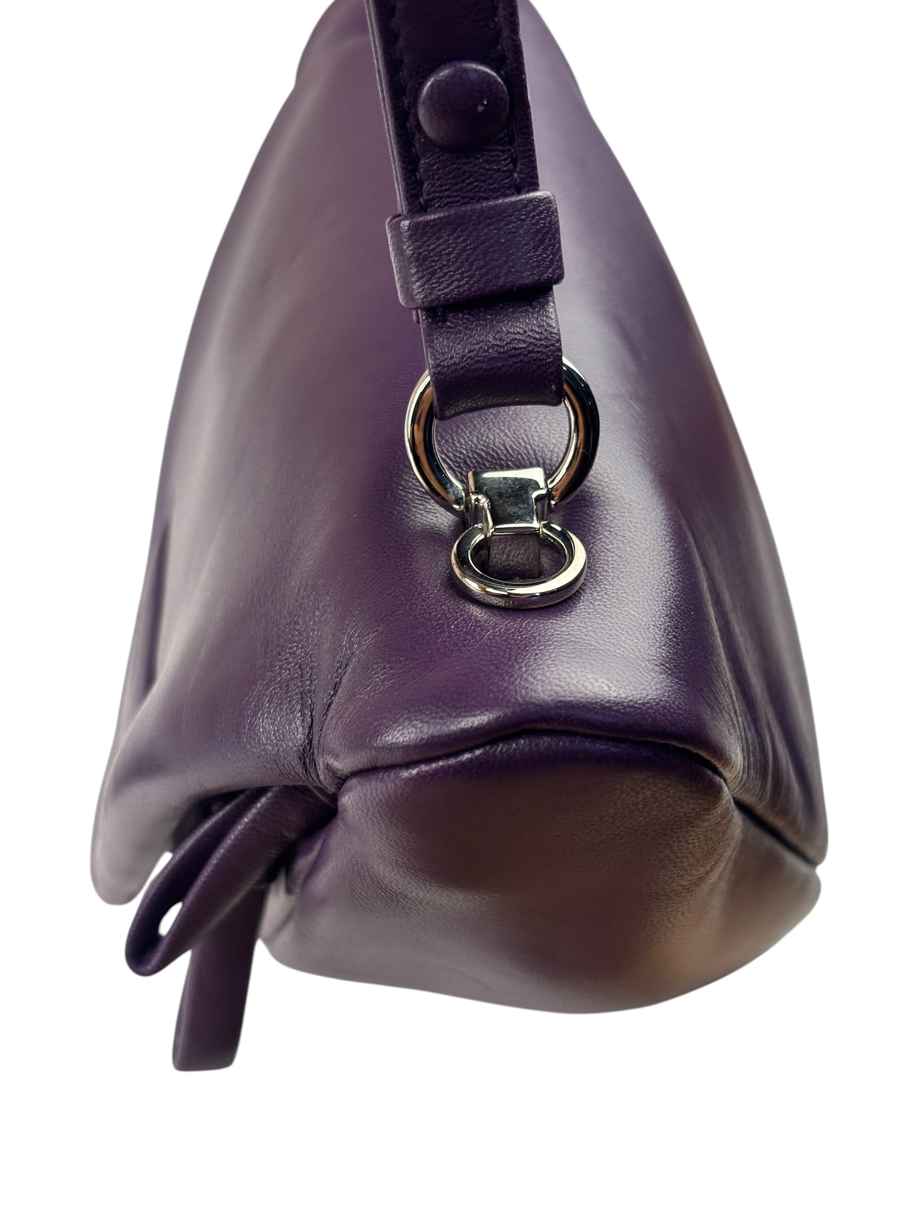 Prada Purple Nappa Leather Triangle Two-Way Bag