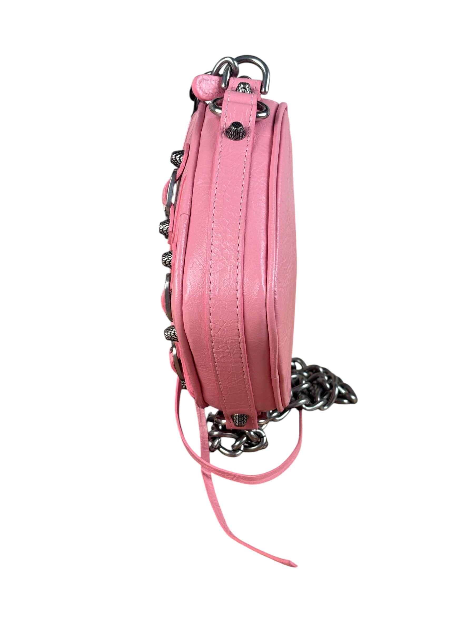 Balenciaga Pink Le Cagole Heart Mini Bag