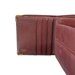 Cartier Vintage Bordeaux Burgundy Leather Bifold Wallet