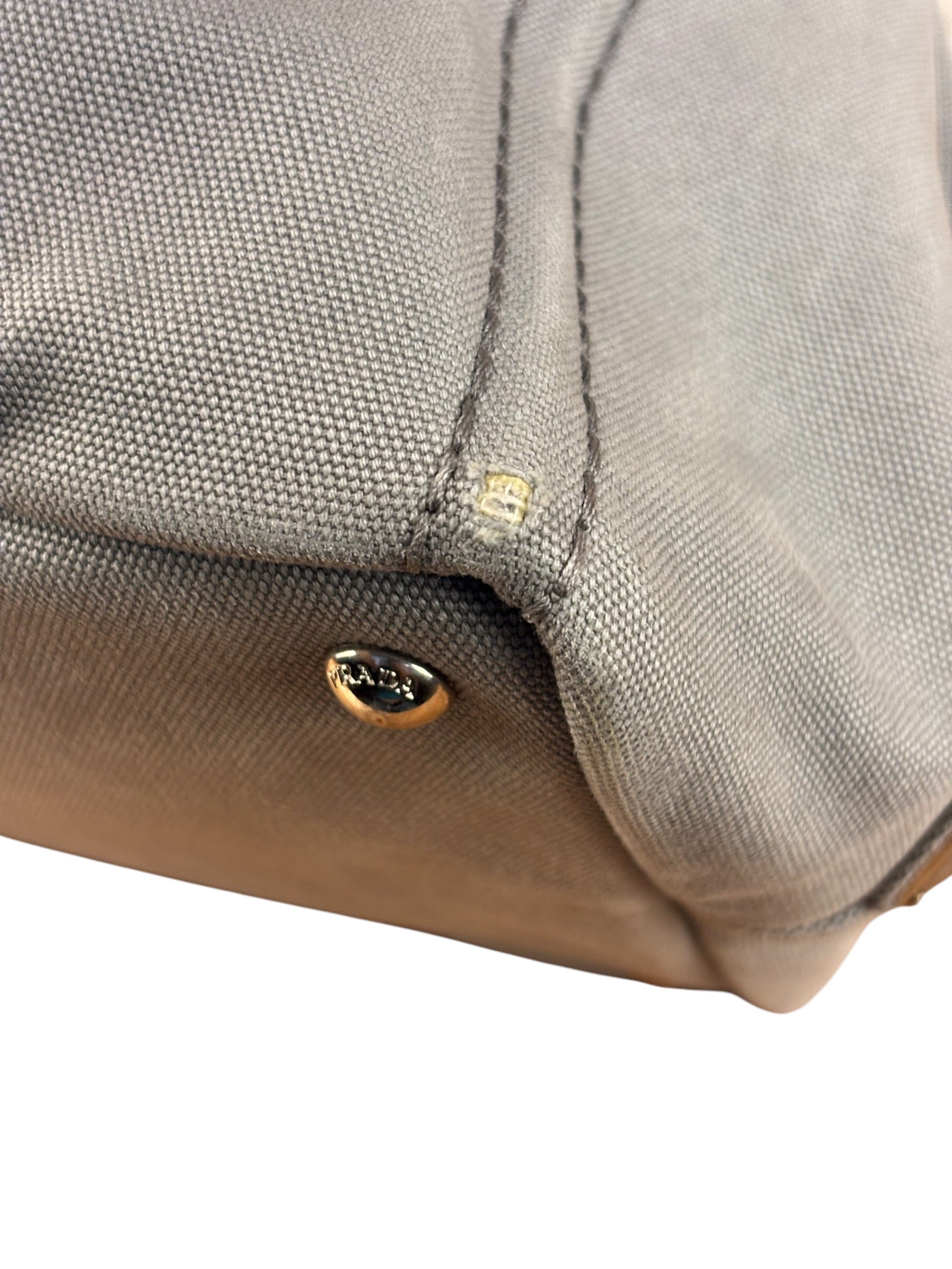 Prada Grey Canapa Hand/Tote Bag